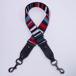Red/White/Blue Stripe Gunmetal Strap