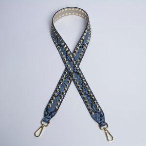 Blue Snake Strap / Gold Stud