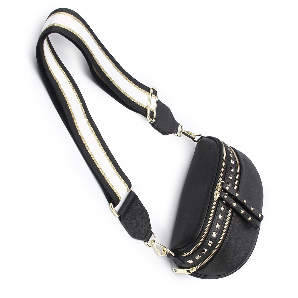 Black/Gold Obsessed Stud Bag Hi Ho + Co