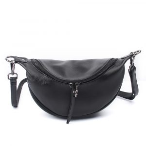 Adore Black/Gunmetal Leather Bag