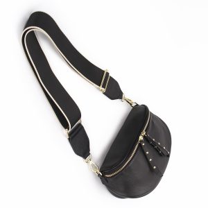 Black/Gold Obsessed Bag Plain Strap