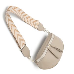 Obsessed Taupe/Gold Crossbody Bag