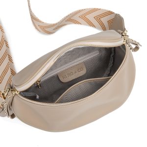Obsessed Taupe/Gold Crossbody Bag