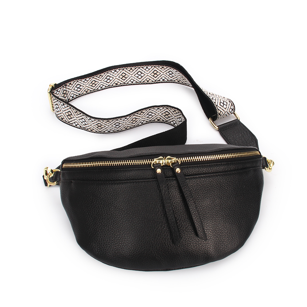 Cherish Leather Black/Gold Bag