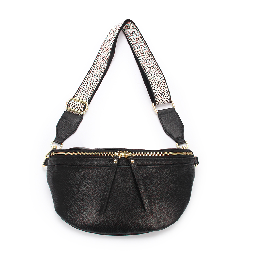 Cherish Leather Black/Gold Bag