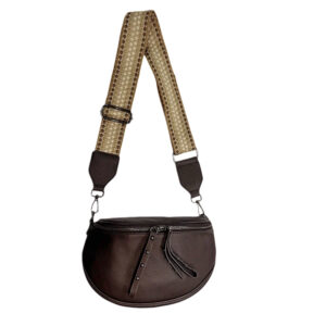 Obsessed Cocoa/Gunmetal Crossbody Bag