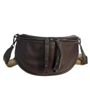 Obsessed Cocoa/Gunmetal Crossbody Bag