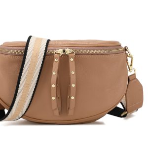 Obsessed Light Tan/Gold  Crossbody Bag