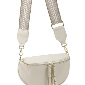 Obsessed Off/White Gold Crossbody Bag