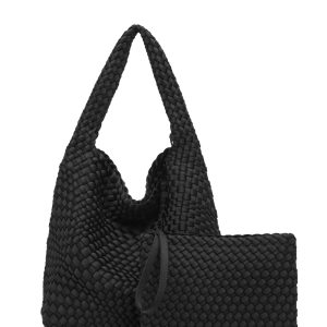 The Neoprene Bag Large Black/Gunmetal