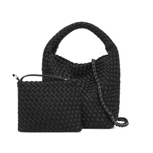 The Neoprene Bag  Medium Black/Gunmetal