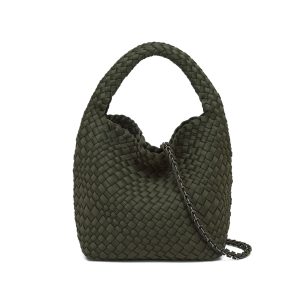 The Neoprene Bag Medium Khaki/Gunmetal