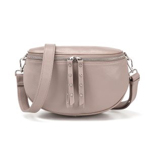 Obsessed Stone/Silver Bag with Leather Strap