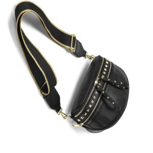 Obsessed STUD Black/Gold  Bag with Black/Gold Strap