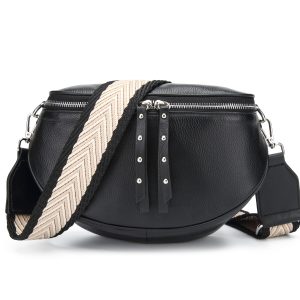 Obsessed Black/Silver  Bag with Woven Strap