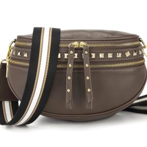 Obsessed STUD Mud/Gold Handbag