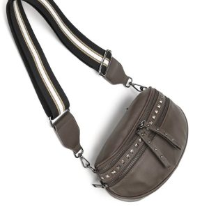Obsessed STUD Mud/Gunmetal Bag
