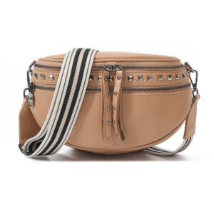 Obsessed STUD Bag Light Tan/Gunmetal