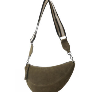 Crescent Bag Suede Olive/Gunmetal