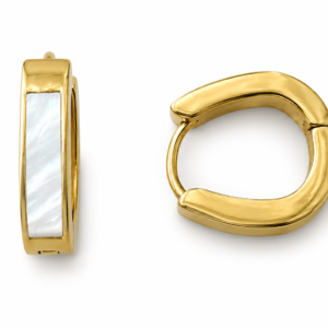 Chloe Mother of Pearl Huggie