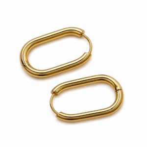 Roxy Stainless Steel/Gold Plated Huggies Small